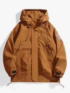 Men's Outdoor Jacket Mountain Style Hooded Long Sleeve Coat