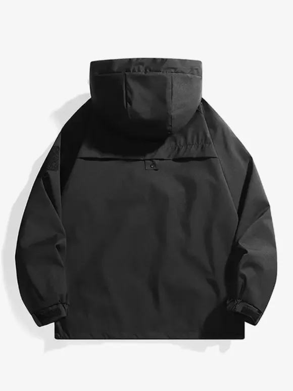 Men's Outdoor Jacket Mountain Style Hooded Long Sleeve Coat
