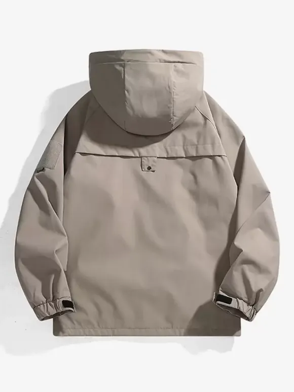 Men's Outdoor Jacket Mountain Style Hooded Long Sleeve Coat