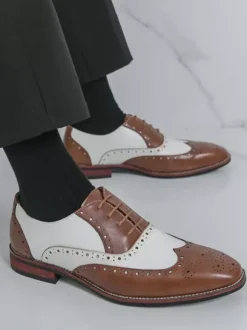 Men's Oxford Shoes Round Toe Lace Up Casual Shoes