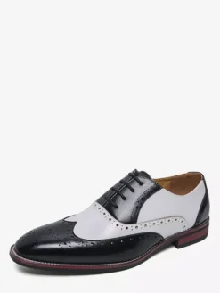 Men's Oxford Shoes Round Toe Lace Up Casual Shoes