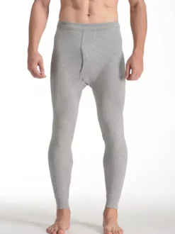 Men’s Pants Slim Fit Lightweight Cotton Solid Color Single Piece Long John