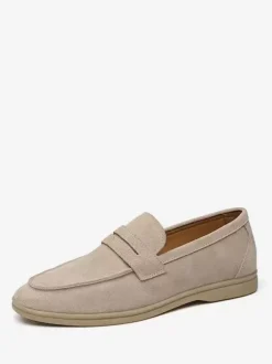 Mens Penny Loafer Micro Suede Slip On Upper Shoes
