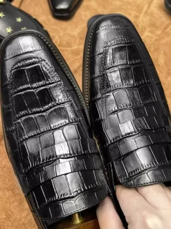 Men's Penny Loafer Shoes Cowhide Classic Chic Dress Shoes