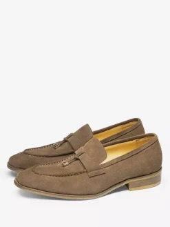 Men's Penny Loafer Shoes Suede Leather Metal Details Tassel Classic Loafers