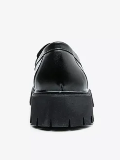 Mens Penny Loafers Leather Non Slip Platform Chunky Slip-On Penny Shoes Round Toe Lug Sole Casual Formal Shoes