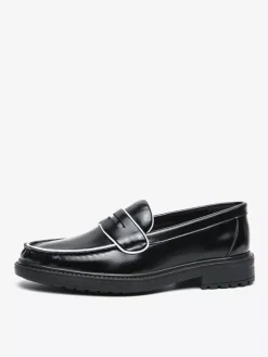 Men's Penny Loafers Platform Leather Shoes Comfort Business Dress Formal Shoes Loafer Shoes