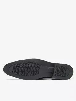 Men's Penny Loafers Slip-On Round Toe Chunky Heel Slip On PU Loafer Shoes For Wedding Prom
