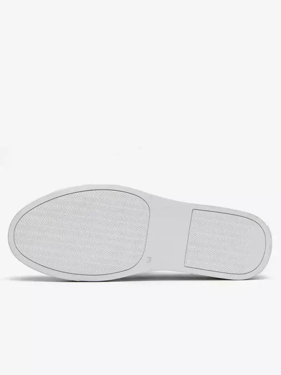 Mens Penny Loafers Slip-Ons Round Toe Weave Leather Penny Shoes Wear Resistant Thick Sole Casual Shoes