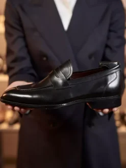 Mens Penny Loafers Square Toe Slip-on low heels Penny Shoes Prom Homecoming Wedding Shoes
