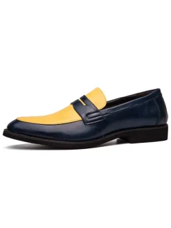 Men's Penny Loafers Two Tone Prom Party Wedding Shoes
