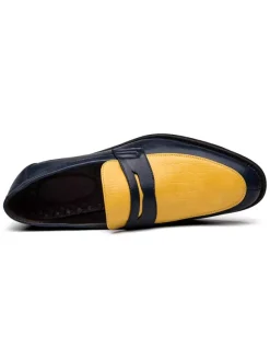 Men's Penny Loafers Two Tone Prom Party Wedding Shoes