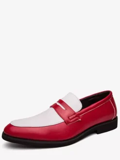 Men's Penny Loafers Two Tone Prom Party Wedding Shoes