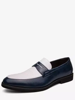 Men's Penny Loafers Two Tone Prom Party Wedding Shoes
