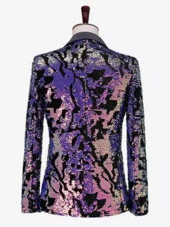 Men's Performing Sequin Men's Stage Costume Long Sleeves Retro Costumes