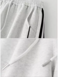 Men’s 2-Piece Tracksuit Set Stand Collar Long Sleeve Striped Sweatshirt And Pants
