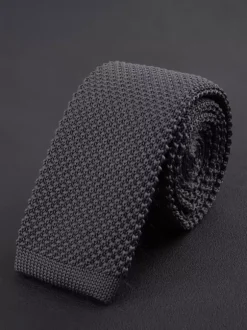 Men's Plain Tie 5.5cm Version Solid Color Casual Knitted Tie