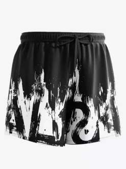 Men's Plus Size Swim Jammers Set Anti-Embarrassment Swimming Boxer Briefs