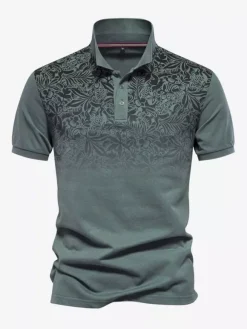 Mens Polo Shirt Turndown Collar Short Sleeves Buttons Regular Fit Polo Shirts