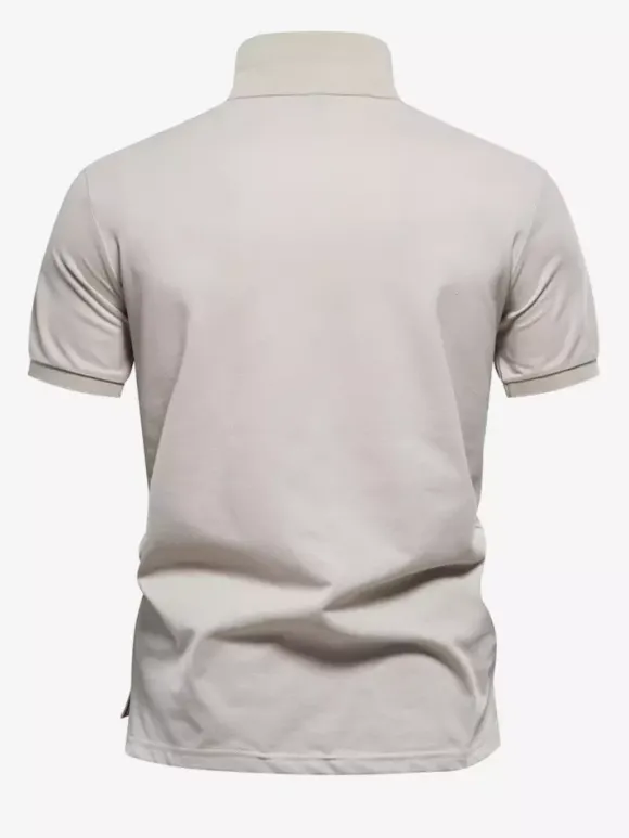 Mens Polo Shirt Turndown Collar Short Sleeves Buttons Regular Fit Polo Shirts