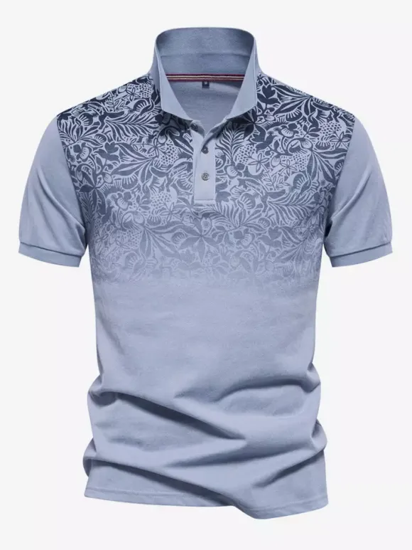 Mens Polo Shirt Turndown Collar Short Sleeves Buttons Regular Fit Polo Shirts