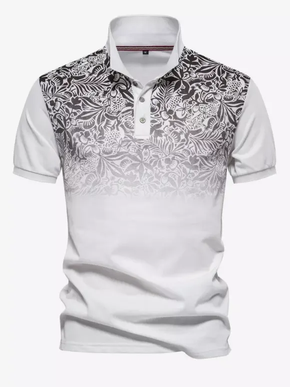 Mens Polo Shirt Turndown Collar Short Sleeves Buttons Regular Fit Polo Shirts