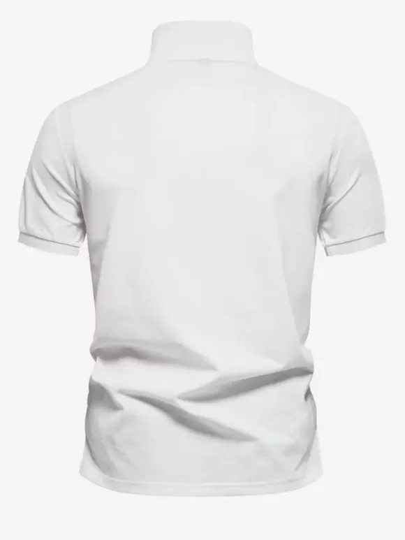 Mens Polo Shirt Turndown Collar Short Sleeves Buttons Regular Fit Polo Shirts