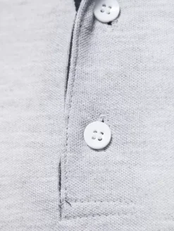 Men's Polo Shirt Turndown Collar Long Sleeves Logos Regular Fit Gray Fashion Polo Shirts