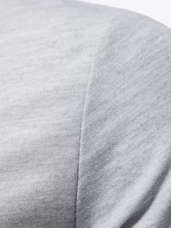 Men's Polo Shirt Turndown Collar Long Sleeves Logos Regular Fit Gray Fashion Polo Shirts