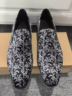 Men's Prom Loafers Square Toe Slip On Dress Party Shoes