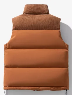 Men's Puffer Vest Outdoor Stand-Up Collar Sleeveless Padded Vest Coats