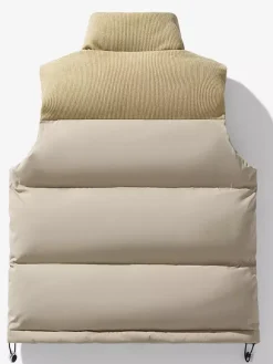 Men's Puffer Vest Outdoor Stand-Up Collar Sleeveless Padded Vest Coats