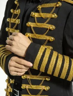 Men's Retro Costume Black Rococo Overcoat Punk Court Uniform Cloth Costume