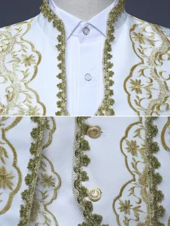 Men's Retro Set Long Sleeves Palace Costume Overcoat