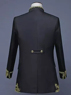 Men's Retro Set Long Sleeves Palace Costume Overcoat