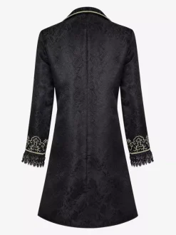Men's Retro Stempunk Long Coat Long Sleeves Embroidery Vintage Victorian Coat