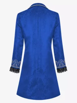 Men's Retro Stempunk Long Coat Long Sleeves Embroidery Vintage Victorian Coat
