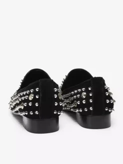 Mens Rivets Loafer Shoes Leather Rivets Slip On Spikes Prom Wedding Shoes