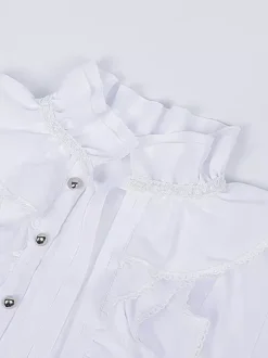 Mens Ruffle Shirts Renaissance Shirt Tops Steampunk Gothic Costumes Casual Button Down Long Sleeve Shirts