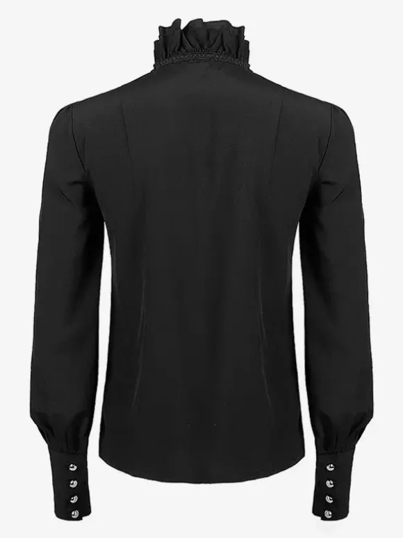 Mens Ruffle Shirts Renaissance Shirt Tops Steampunk Gothic Costumes Casual Button Down Long Sleeve Shirts