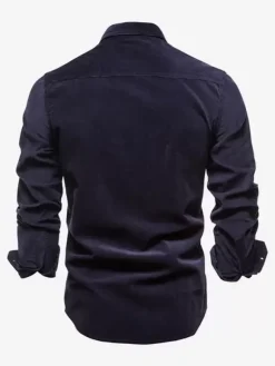 Men's Shirt Cotton Slim Fit Casual Long Sleeve Shirt