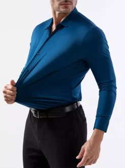 Men's Shirts Seamless High Elasticity Long Sleeve Anti-Wrinkle Men's Shirts