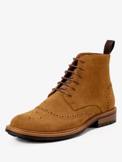 Men's Shoes Work Boots Oxford Boots Cowhide Chic Khaki Lace Up Ankle Boots