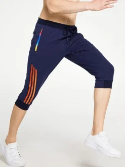 Men's Shorts Color Block Elastic Waist Summer Daily Casual Deep Blue Shorts For Men