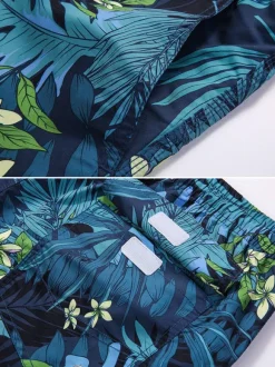 Men's Shorts Printed Summer Street Wear Green Shorts For Men