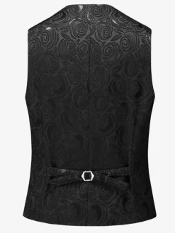 Men's Slim Fit Plus Size Suit Vest Sleeveless Wedding Breathable Waistcoat with Buttons