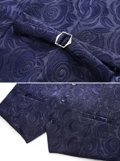 Men's Slim Fit Plus Size Suit Vest Sleeveless Wedding Breathable Waistcoat with Buttons