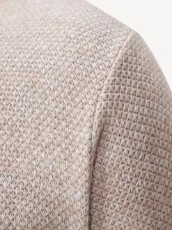 Men's Slim Stand Collar Sweater Knitted Casual Long Sleeve Pullover