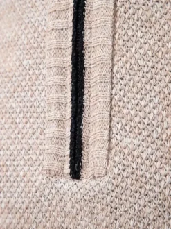 Men's Slim Stand Collar Sweater Knitted Casual Long Sleeve Pullover