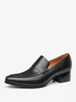 Men's Slip On Loafer Modern Pointed Toe Cowhide Dress Shoes